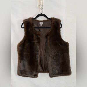 Brown Faux Fur Vest